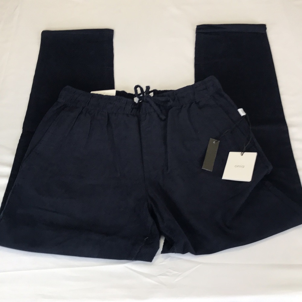 Onia Corduroy Pull On Pants in Navy Blue Size XXL NWT - Picture 10 of 11